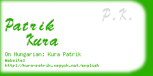 patrik kura business card